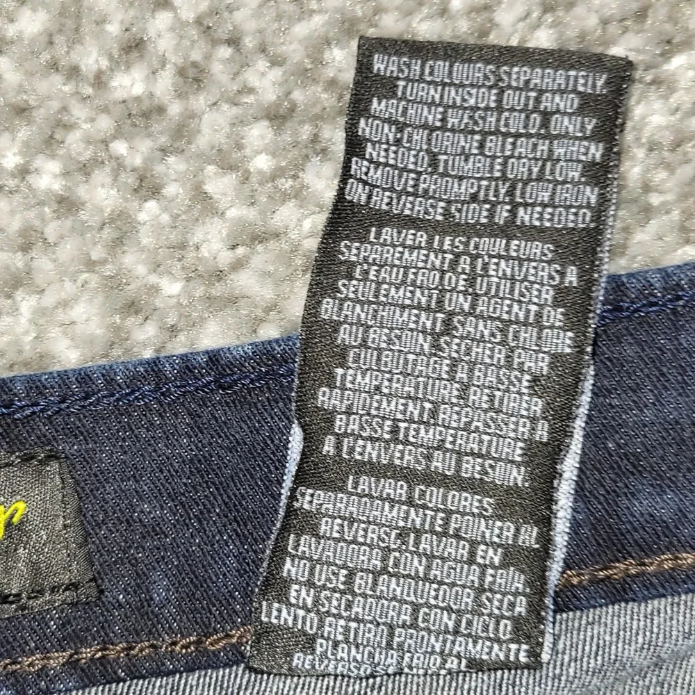 Urban Star Mens Dark Wash Straight Leg Stretch Denim Jeans 44x30 Blue Stretch